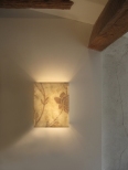 Elegant and simple hand painted wall light made by Hannah Woodhouse