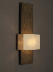 architectural wall light in faux bronze by Hannah Woodhouse