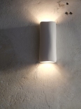 Gorgeous plaster sculptural wall light, up and down lighter, Serenity by Hannah Woodhouse